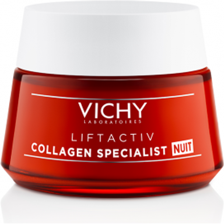 Vichy Liftactiv Specialist Collagen Nacht 50 ml, mit Kollagen, Anti-Aging Wirkung