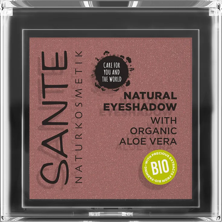 SANTE Naturkosmetik Natural Eyeshadow 02 Sunburst Copper, Lidschatten Schimmernde Farbnuance, Bio-Extrakte, Vegan, 1,8 g