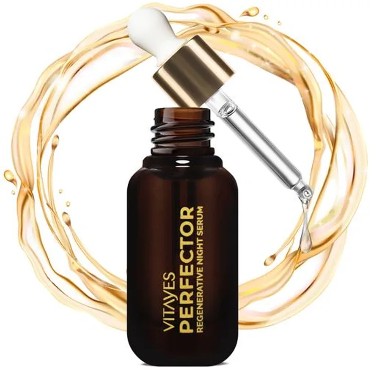 Perfector, regeneratives Nachtserum mit Herbaglow NRG 30 ml mit feuchtigkeitsspendender und regenerierender Wirkung für trockene Haut und alle Hauttypen