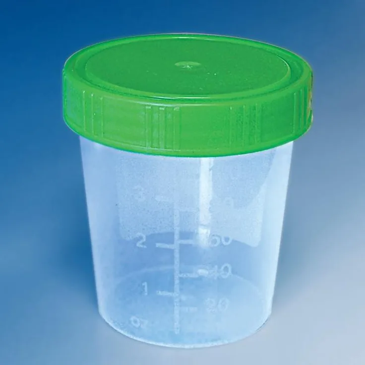 megro Urinbecher 100 125 ml mit Schraubdeckel grün 125ml grün 500 Stück
