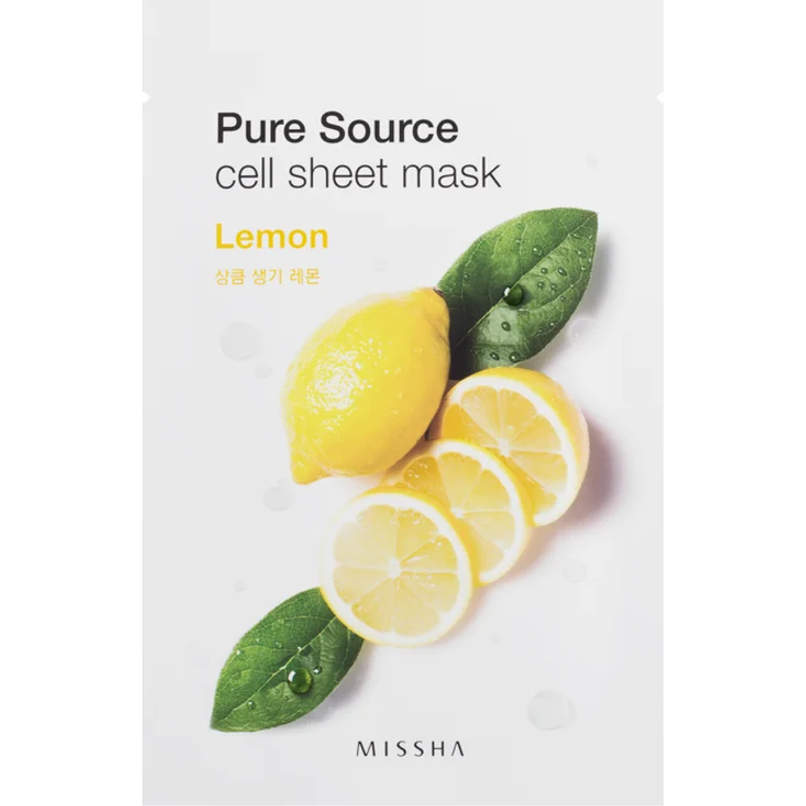 Missha Pure Source Cell Sheet Mask Limone Lemon Gesichtsmaske 10 Stück
