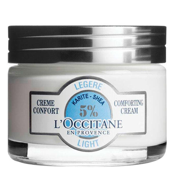 L'Occitane Shea Butter Light Comforting Cream 50 ml, leichte Gesichtscreme