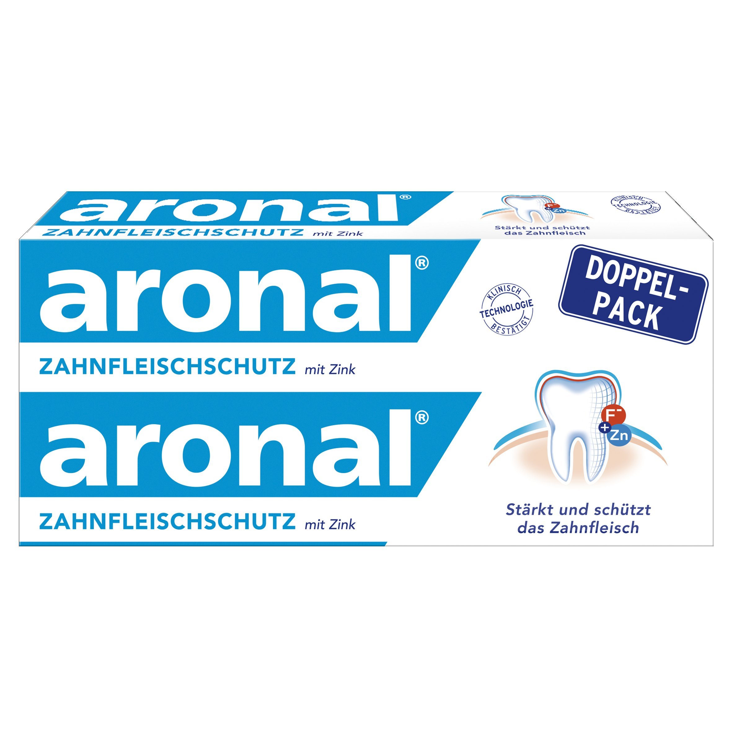 Aronal Zahnfleischschutz mit Zink Doppelpack 150 ml, für saubere Zähne & frischen Atem