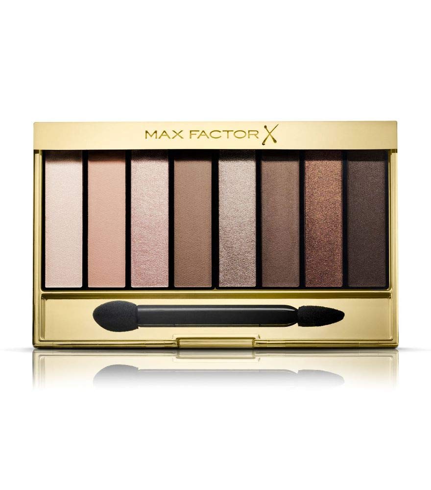 Max Factor Augen Make-up Masterpiece Nude Palette Cappuccino Nudes 01 Lidschatten-Palette mit 8 braunen und goldenen Tönen 6,5 g Cappuccino Nudes 01