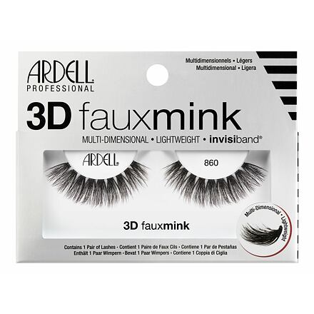 Ardell 3D Faux Mink 860 Mehrschichtige falsche Wimpern 1 St. Farbton Black