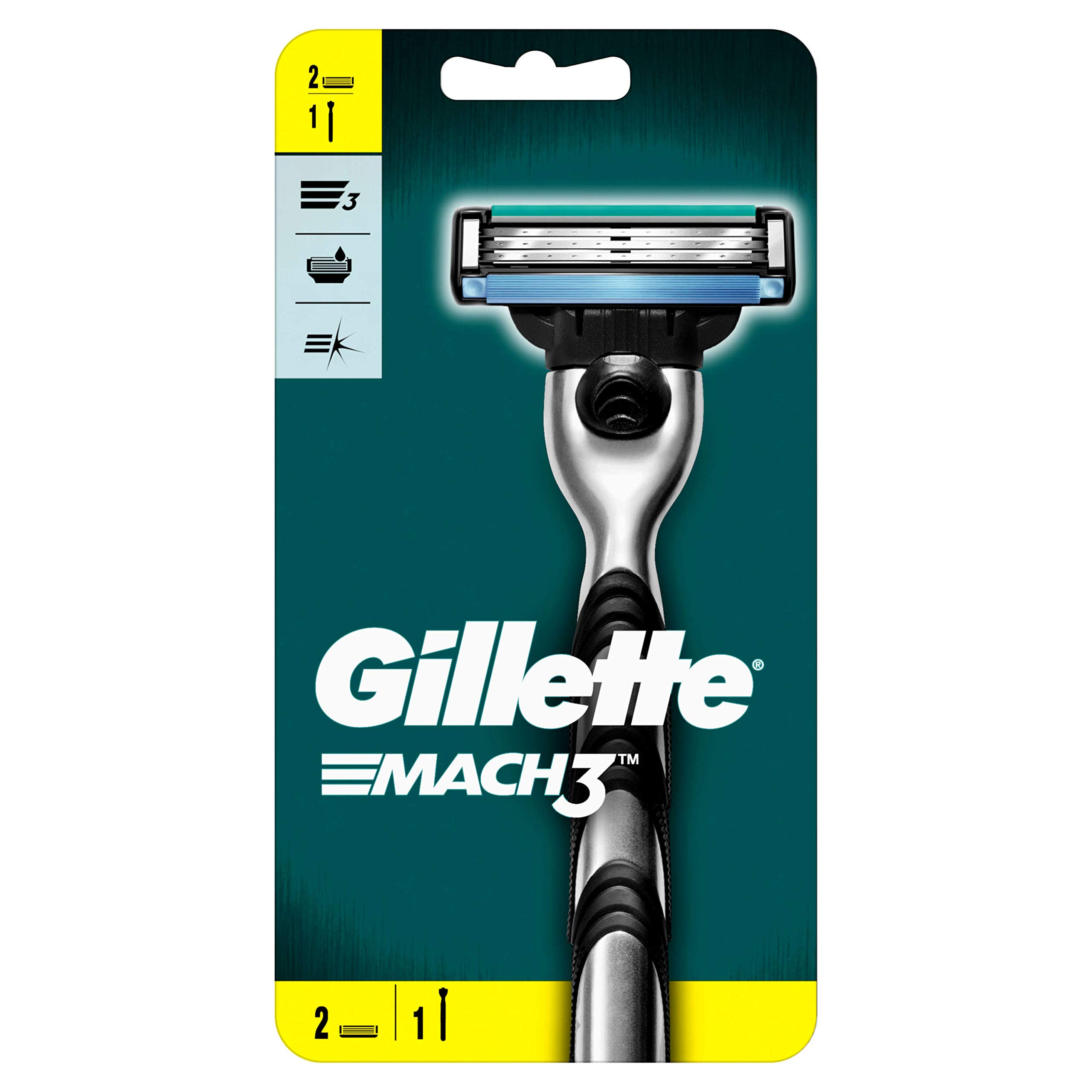 Gillette Mach3 Rasierer + 2 Ersatzklingen