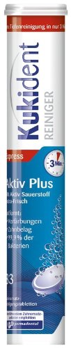 Kukident Aktiv Plus Zahnersatz-Reinigungstabletten 1 x 33 Stück Gebissreiniger