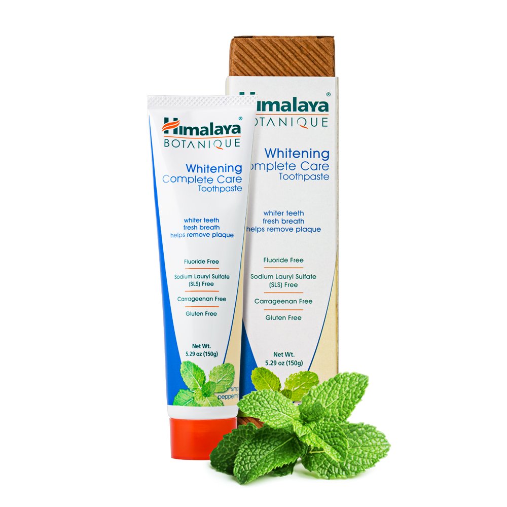 Himalaya Botanique Whitening Toothpaste Simply Peppermint 150 g, mit Whitening-Effekt für eine sanfte Zahnaufhellung