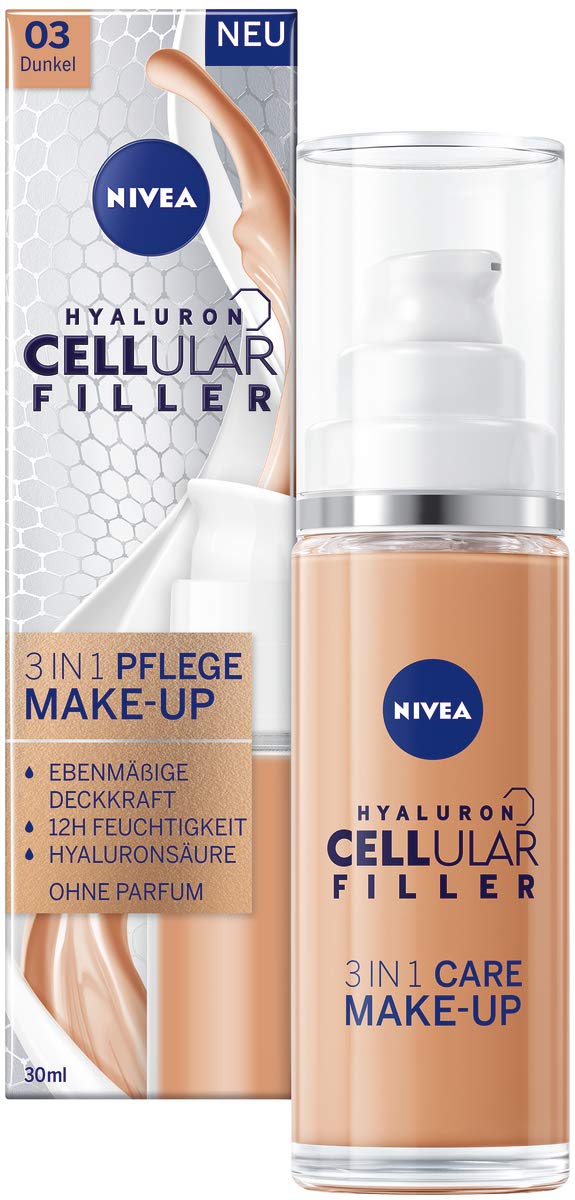 Nivea Hyaluron Cellular Filler 3in1 Care Make-Up 30 ml Nr. 03 - Dunkel