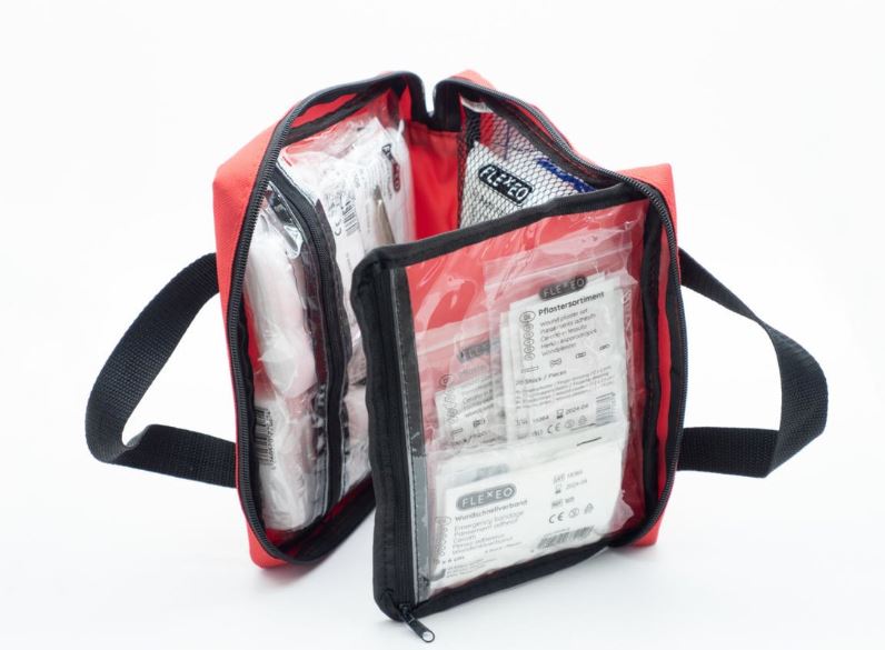 Flexeo Erste-Hilfe-Tasche Discovery, 59-teiliges Set zur Wundversorgung