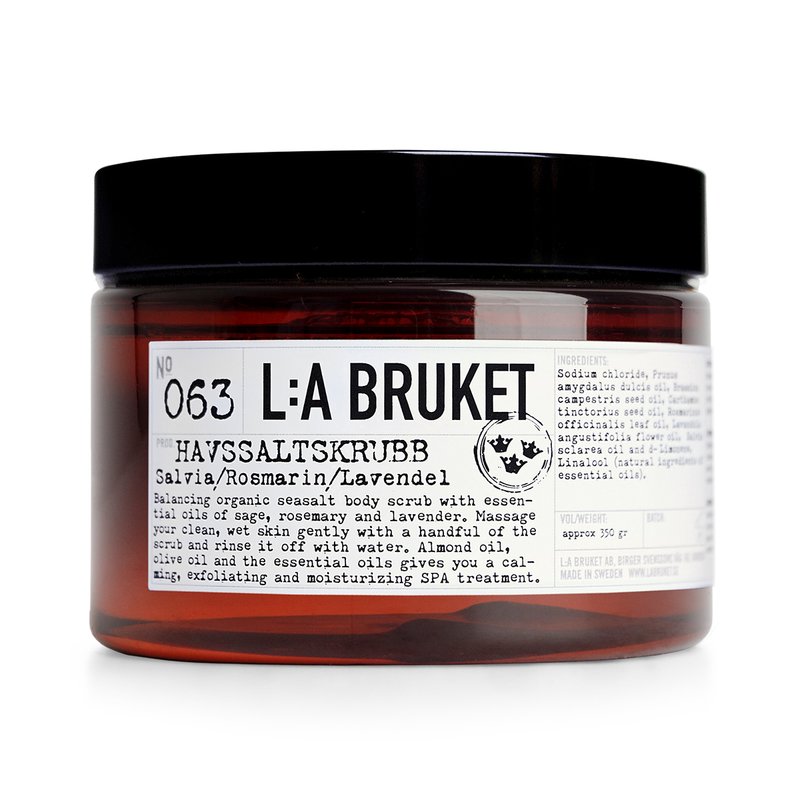 L:A Bruket No. 063 Salt Scrub Sage/Rosemary/Lavender 350 ml