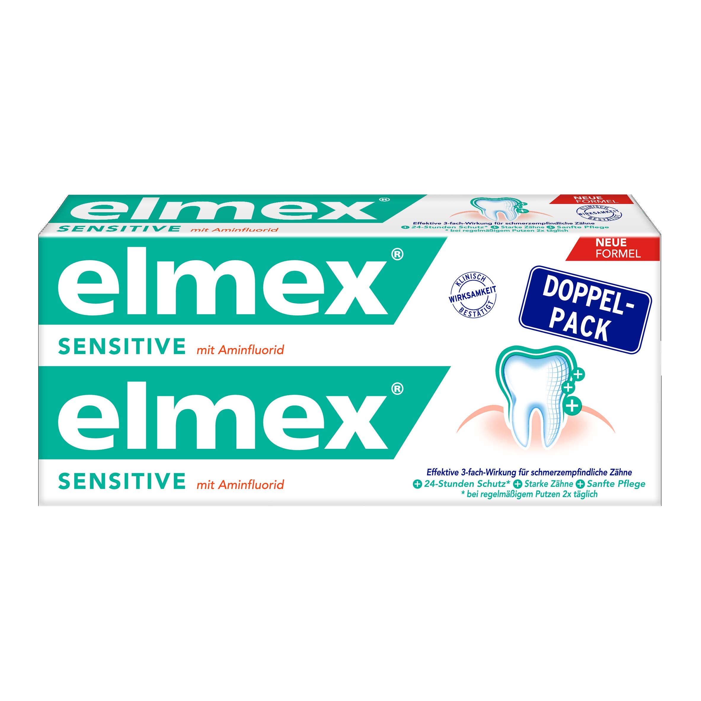 Elmex Sensitive Doppelpack 150 ml, für saubere Zähne & frischen Atem