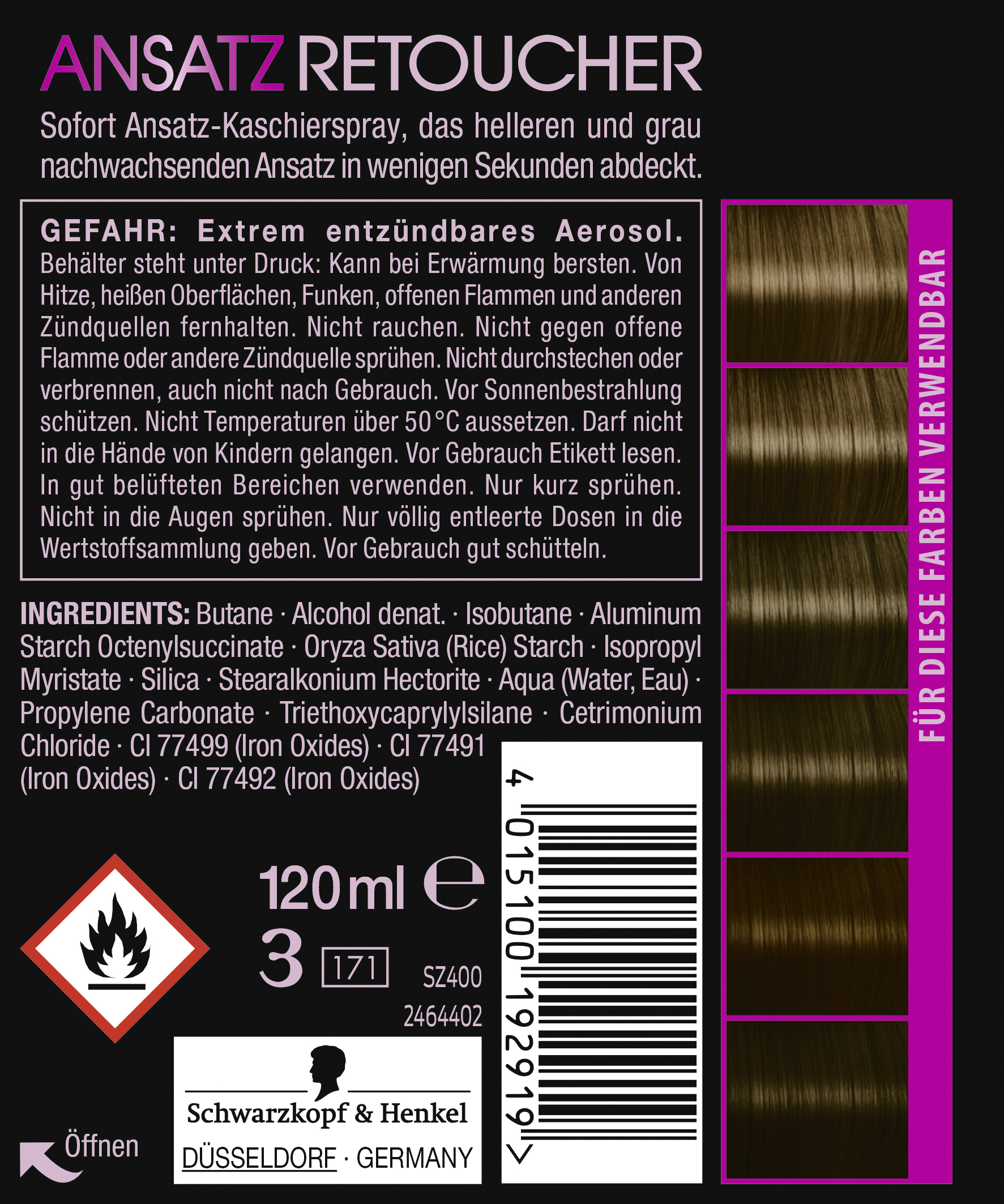 Syoss Ansatz Retoucher Kaschierspray Dunkelbraun 120 ml