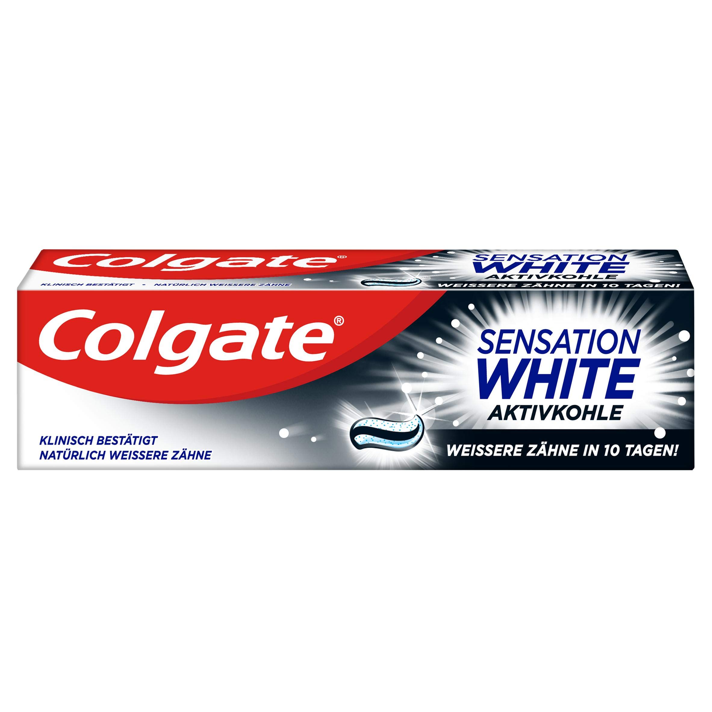 Colgate Sensation White Aktivkohle Zahnpasta, 75 ml