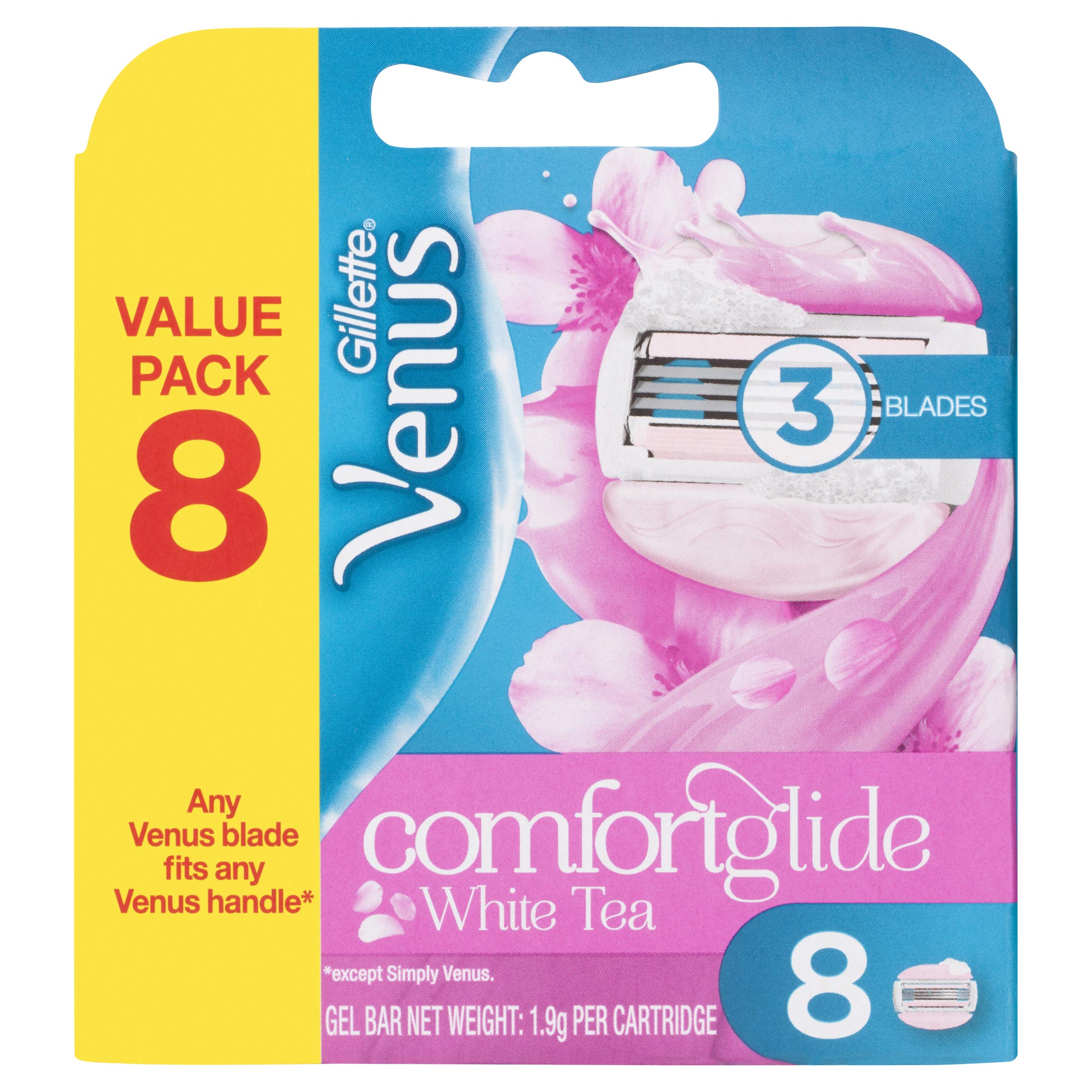 Gillette Venus ComfortGlide Spa Breeze Rasierklingen Frauen, 8er-Pack