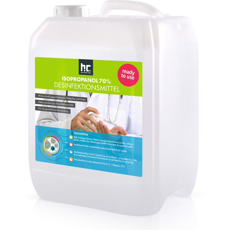 4 x 5 Liter Desinfektionsmittel für Hände & Flächen - anwendungsfertig