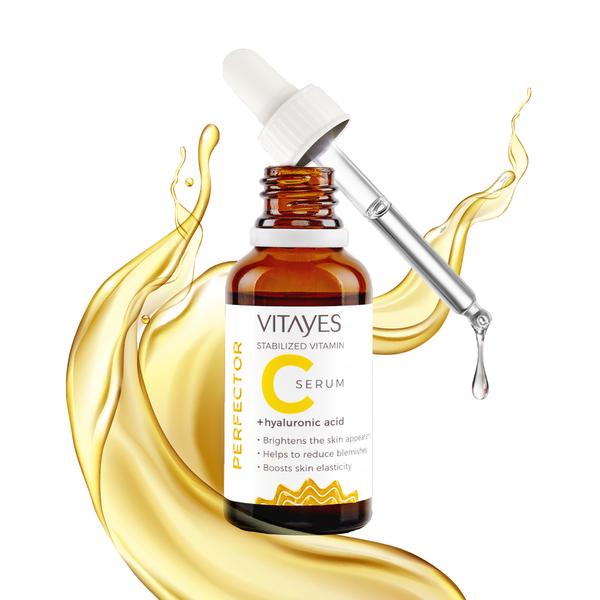 Perfector, Vitamin C Serum, mit Hyaluronsäure 30 ml mit Lifting Wirkung für ein ausgeglichenes Hautbild