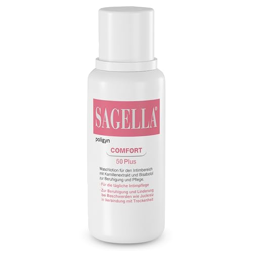 Sagella poligyn Intimwaschlotion für Frauen 50+, 500 ml Lotion, angepasste Pflege für Intimbereich während und nach den Wechseljahren