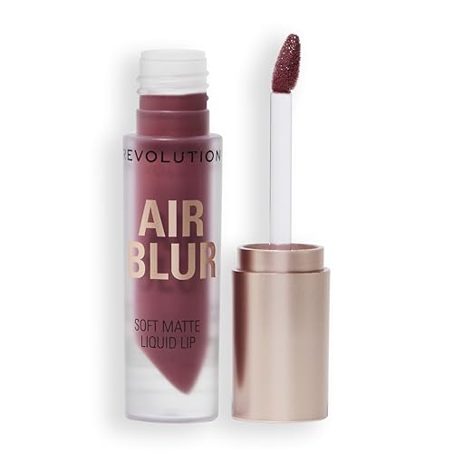 Revolution Beauty London Air Blur Matt Flüssiger Lippenstift - Langanhaltende Lippenfarbe - Vegan & Cruelty-Free - Black Cherry Cool-Toned Mauve - 3.5ml