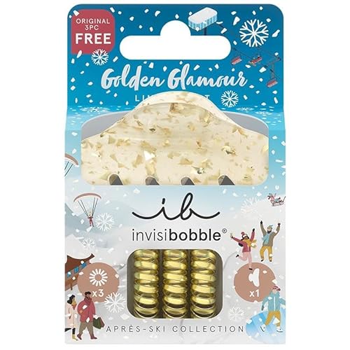 invisibobble Apres Ski Set, Haargummis für Damen, 4 Stück, schonend zum Haar mit origineller Form