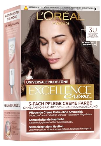 L'Oréal Paris Excellence Crème Nudes 3U - Dunkelbraun Haarfarbe 1 Stk