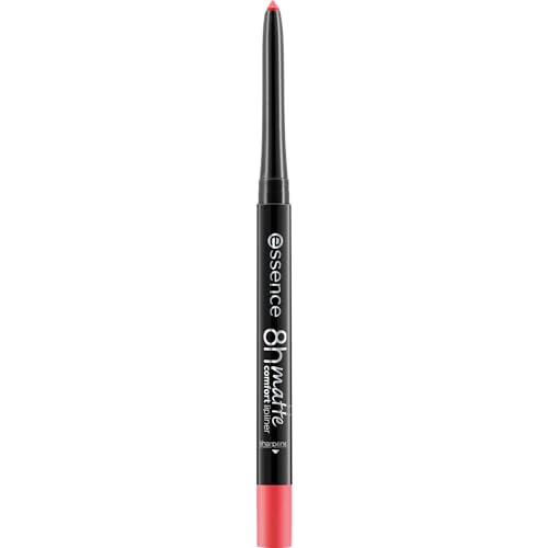 essence 8h MATTE comfort lipliner, Nr. 09, Rot, langanhaltend, sofortiges Ergebnis, matt, vegan, wasserfest, ohne Konservierungsstoffe, ohne Parabene, 1er Pack (0.3g)