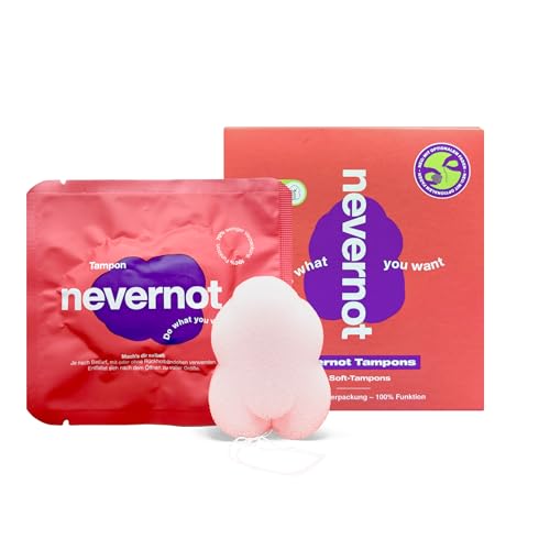 nevernot Soft-Tampons, vakuum-verpackte Tampons im 10er-Pack, 100 % Funktion mit optionalem Faden, schadstofffreier Schaumstoff, OEKOTEX® Standard 100