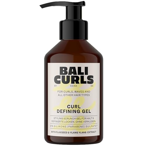 Bali Curls Curl Defining Gel, definierendes Locken Gel mit Leinsamen- und Ylang-Ylang-Extrakt, 150ml, veganes Lockengel für geschmeidige und definierte Curls