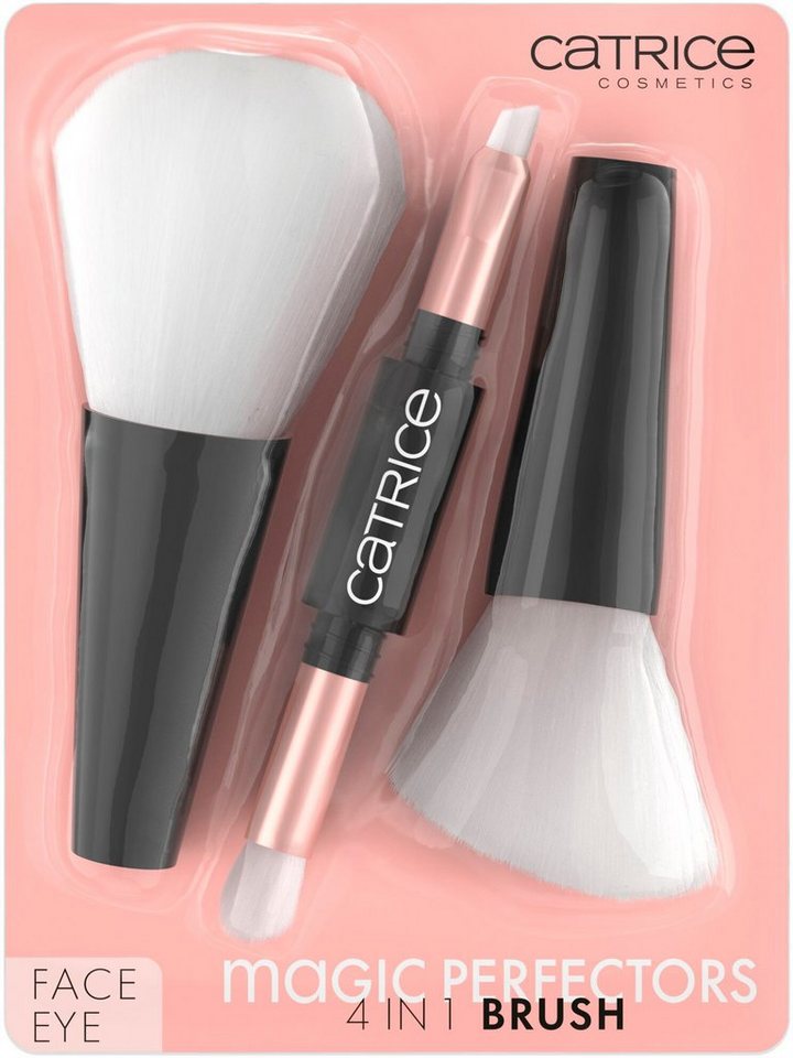 Catrice Kosmetikpinsel-Set Magic Perfectors 4 in 1 Brush, 3 tlg., mit vier Variationen, für unterwegs