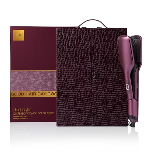 ghd duet style Limited Edition 2-in-1 Multistyler, Hot Air Styler mit Air-Fusion Technologie, inkl. ghd Stylingöl, Bürste und exklusivem Vanity Case, für glattes & glänzendes Haar, Kirschrot