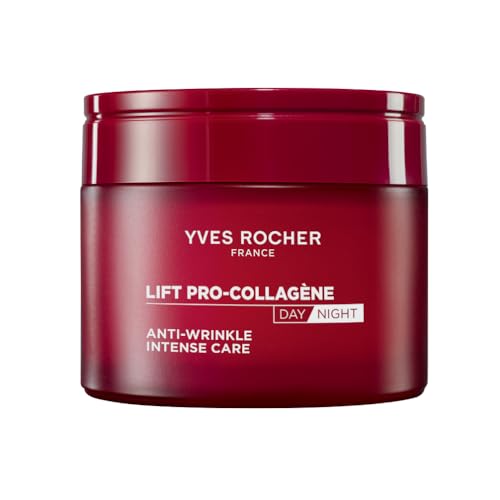 Yves Rocher LIFT Pro-COLLAGÈNE - Intensivpflege Anti-Falten-Behandlung für Tag und Nacht - 75 ml, mit Kollagen und Hyaluronsäure, glättet, füllt auf und nährt