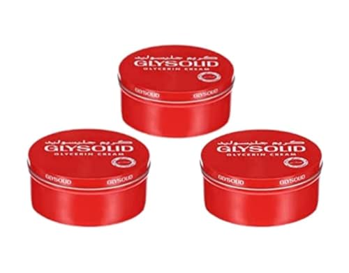 Glysolid Glycerin-Creme für die Haut, 3er Packung mit 250 ml, zieht schnell ein und macht die Haut glatt und geschmeidig