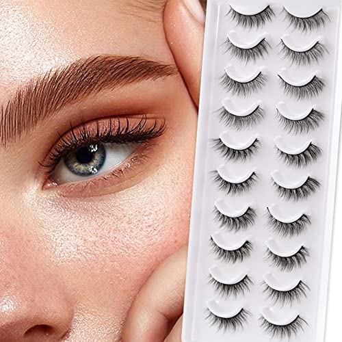 NatüRliche Falsche Wimpern Natürliche Wimpern Flauschiges Dramatisches 3D Wimpern NatüRlich Weiche Kunstwimpern Fake Wimpern 10 Paare Multipack by Obeyalash
