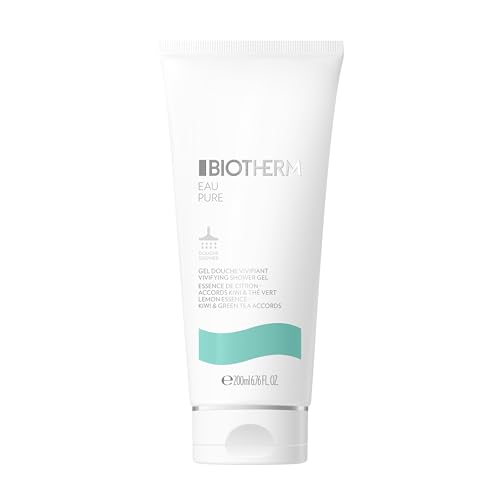 Biotherm Eau Pure Shower Gel, erfrischendes Duschgel für Damen, sanfte Duschseife mit ätherischen Ölen aus Limette, Grüner Tee und Kiwi, 200 ml