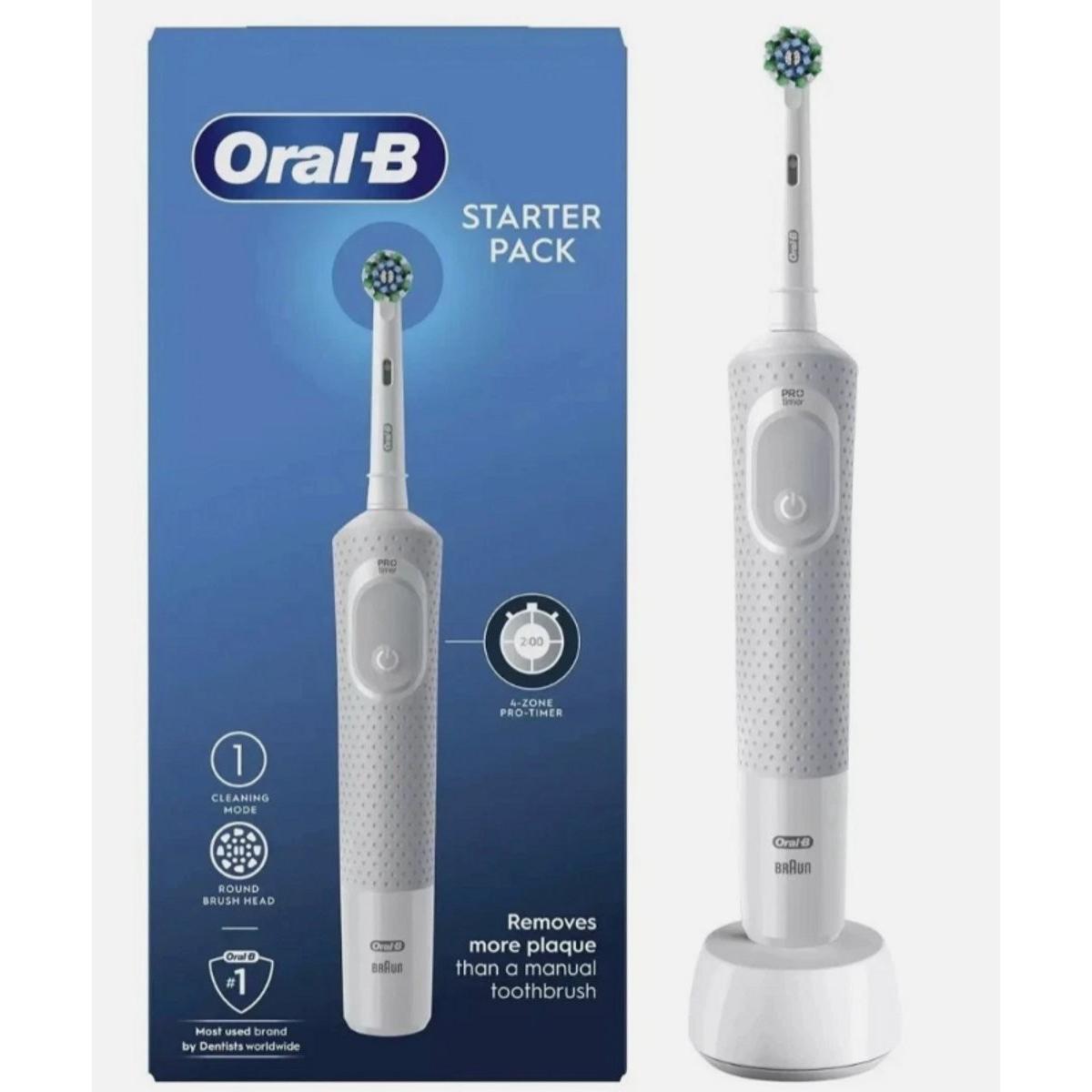 Oral-B Vitality, Wiederaufladbare elektrische Zahnbürste mit oszillierend-rotierender Technik, inkl. Ladestandard und Aufbewahrungsbecher