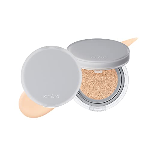 rom&nd Nu Zero Cushion, leicht schützendes Make-up im Schwamm zur Hautverjüngung, Farbton 03 Natural, 15 g