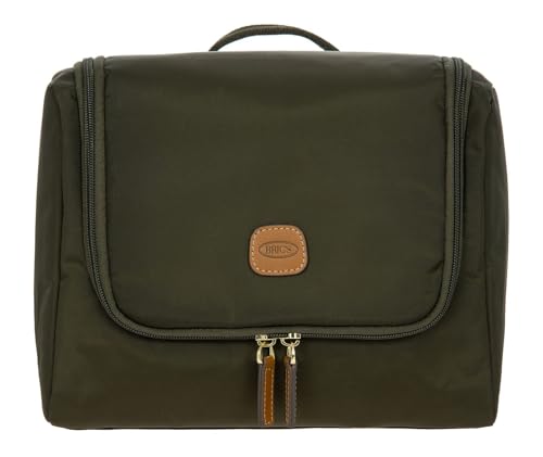 Bric's X-Travel Kulturbeutel zum Aufhängen, 27 cm, olive, handgefertigtes Design mit edlem Look