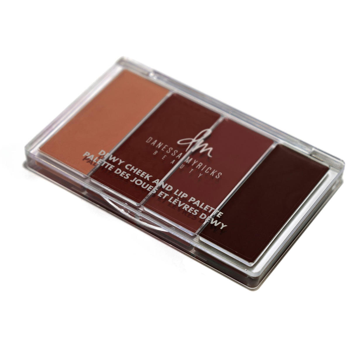 DANESSA MYRICKS BEAUTY Dewy Cheek & Lip Palette Dew It Undercover, 4 Mehrzweck-Creme-Töne für alle Hauttöne, 26 g