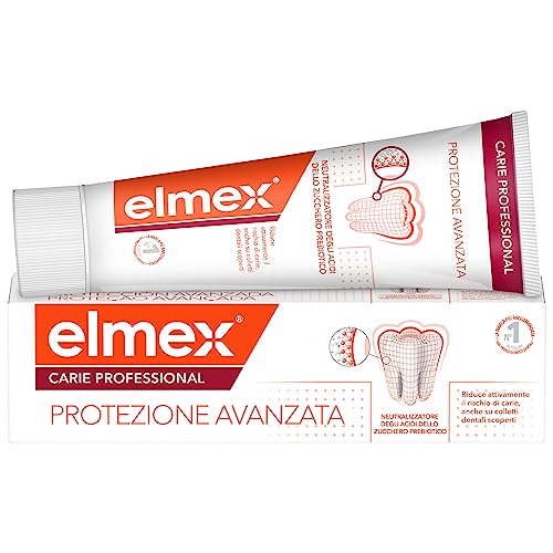 elmex Zahnpasta Carie Professional Advanced Protection 75ml | bekämpft Zuckersäuren | hilft den pH-Wert gesund zu halten| stellt 4 mal mehr Mineralien wieder her, hoher Schutz gegen Karies**
