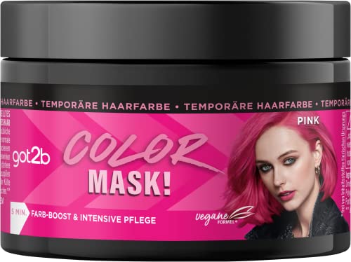 got2b Color Mask! Pink (150 ml), temporäre Haarfarbe für Farb-Boost & intensive Pflege in nur 5 Minuten, auswaschbare Haarfarbe mit pflegendem Kokos-Öl