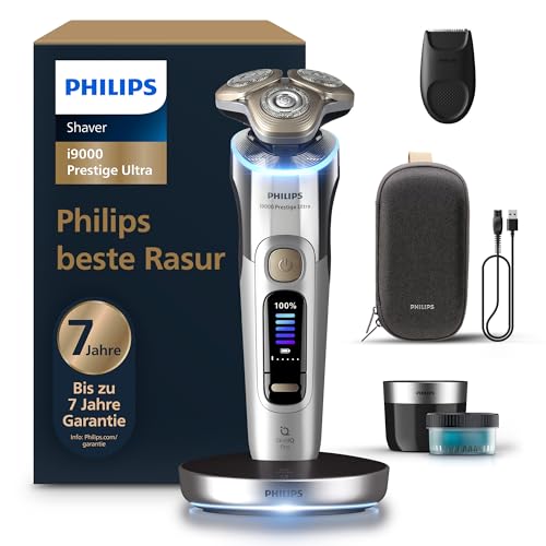 Philips Shaver Series i9000 Prestige Ultra XP9404/31, Elektrorasierer mit SkinIQ Pro Technologie und Triple Action Lift & Cut-System