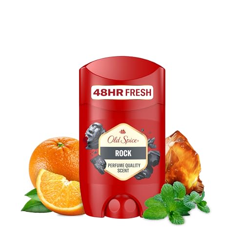 Old Spice Rock Deo Stick für Männer, 50ml, 48H Frische, langanhaltender Duft in Parfümqualität, 0 Prozent Aluminiumsalze