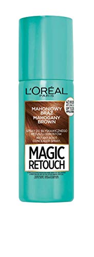 L'Oréal Paris Magic Retouch Ansatzspray, Mahagoni-Braun, 75 ml, für schnelle Abdeckung von Ansatz-Haaransätzen
