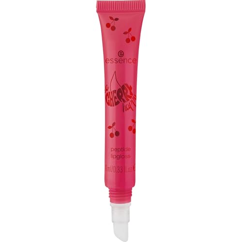 essence SO CHERRY happy peptide lipgloss, Nr. 01, Rot, feuchtigkeitsspendend, vegan, 10ml