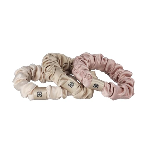 PARSA Beauty Signature Zopfhalter Set, luxuriöse Haargummis aus Satin in Nude & Rosé, sanft zum Haar, elegantes Design, ideales Accessoire für stilvolle Frisuren