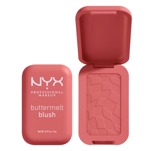 NYX Professional Makeup Buttermelt Blush Puderrouge, Farbton 09 Feeling Butta, 5 g, vegan mit leichter Textur für einen natürlichen, frischen Look