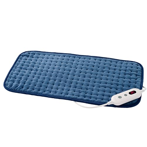 Promed XXL-Heizkissen 60x30cm 100W, flauschiges Sitzkissen mit 6 Heizstufen, Überhitzungsschutz, Gummiklettband & Abschaltautomatik nach 90 Min., waschbar