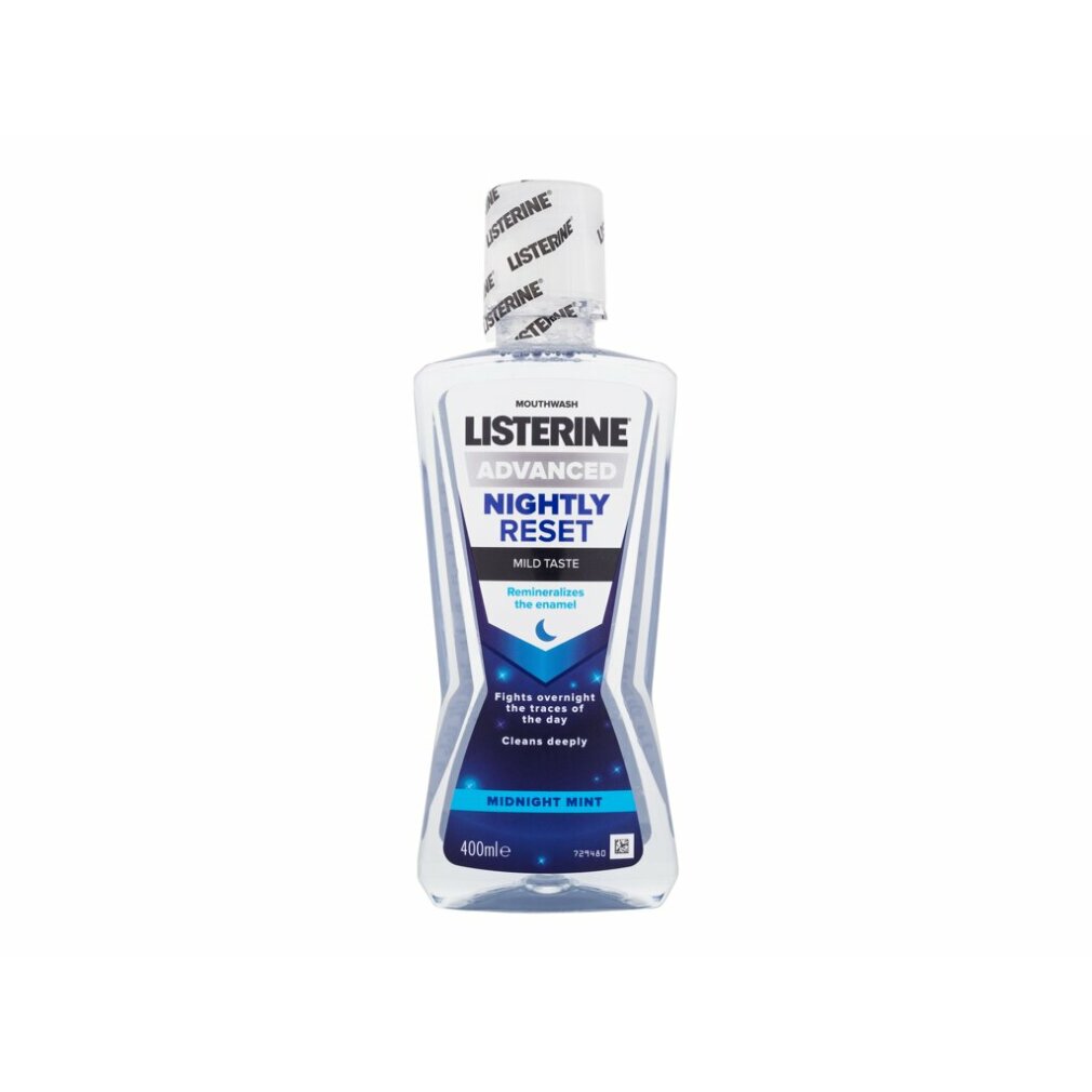 Listerine Nightly Reset Antibakterielle Mundspülung für eine umfassende Zahnpflege und verbesserte Mundhygiene Wirkt über Nacht 1er Pack 1 x 400 ml Mundspülung