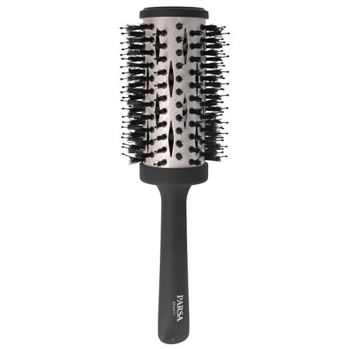 PARSA Beauty Professional Wirkstoffbürste Keratin + Biotin Rundföhnbürste 44mm - Haarbürste zum Glätten und Pflegen - Haarbürste lockiges Haar - Haarbürste langes Haar