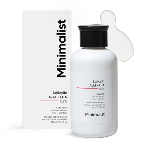 Minimalist Gesichtsreinigung mit 2% Salicylsäure, sulfatfreier Anti-Akne-Reiniger mit LHA & Zink für fettige Haut, 100 ml (1er Pack)